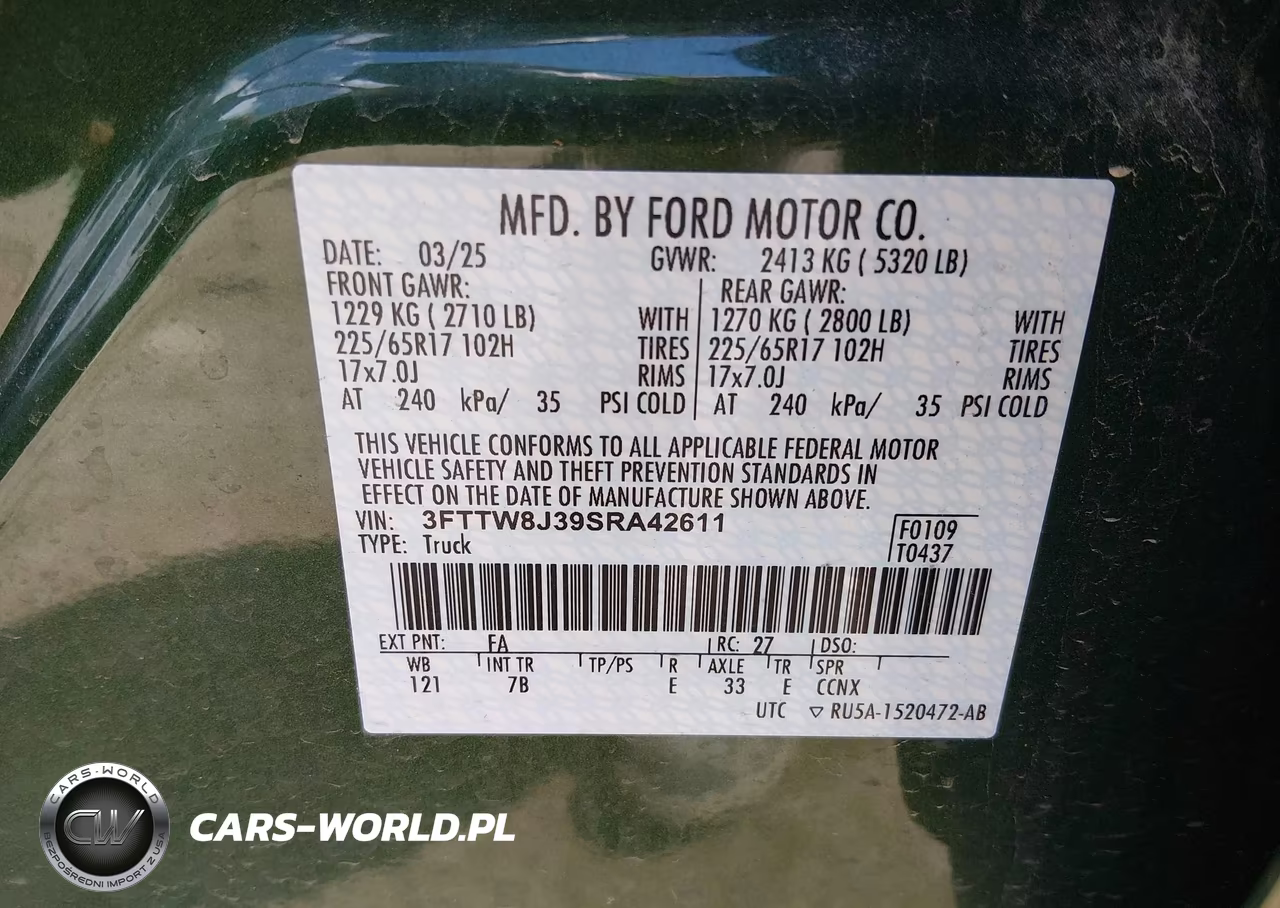 2025 Ford Maverick Xlt VIN:3FTTW8J39SRA42611 - 9