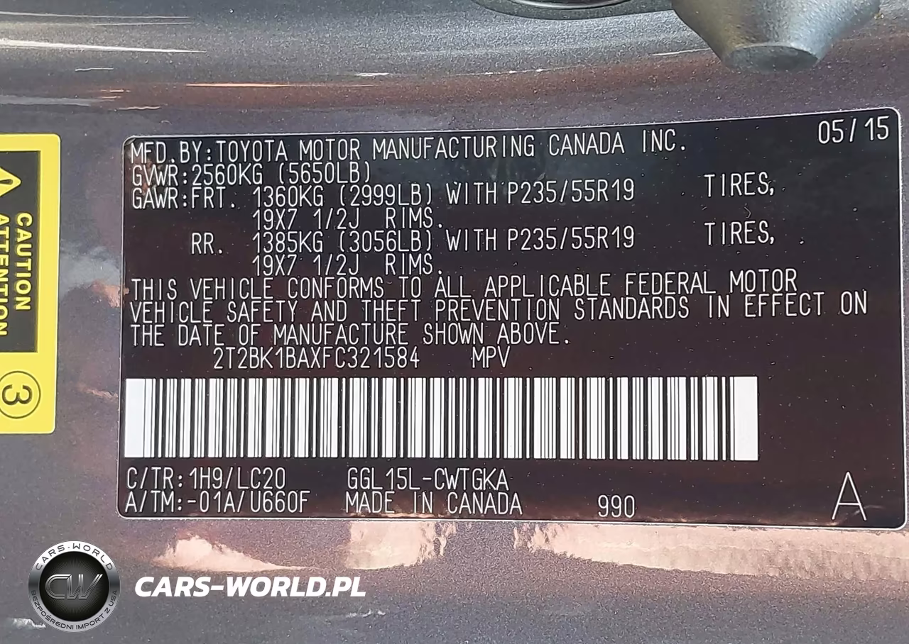 2015 Lexus Rx 350 VIN:2T2BK1BAXFC321584 - 9