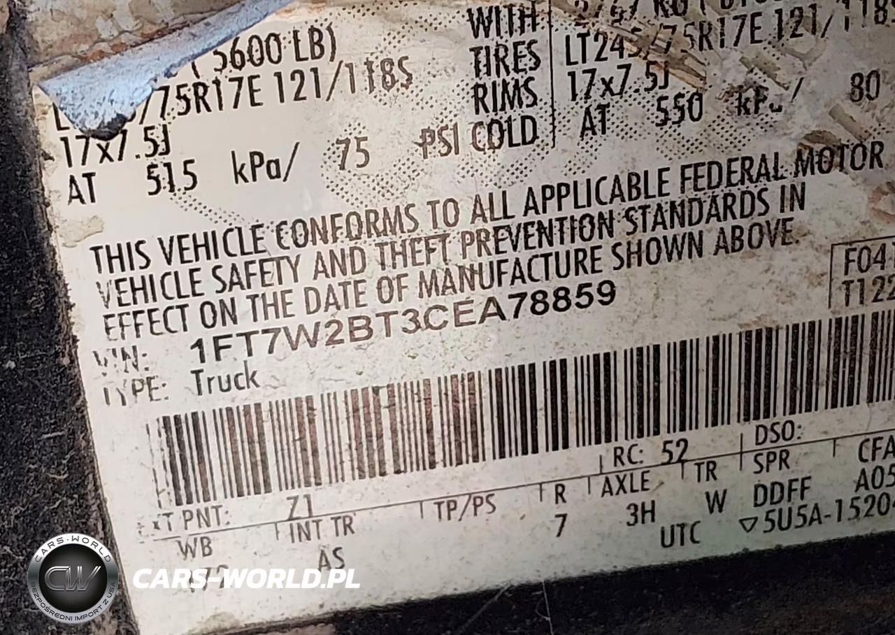 2012 Ford F-250 Xl VIN:1FT7W2BT3CEA78859 - 9
