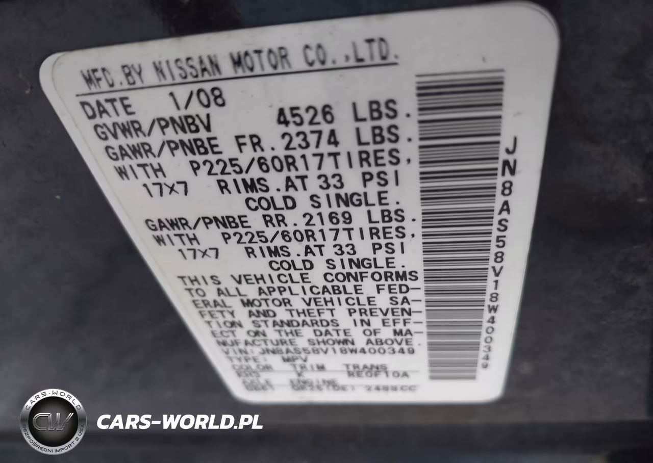2008 Nissan Rogue Sl VIN:JN8AS58V18W400349 - 9