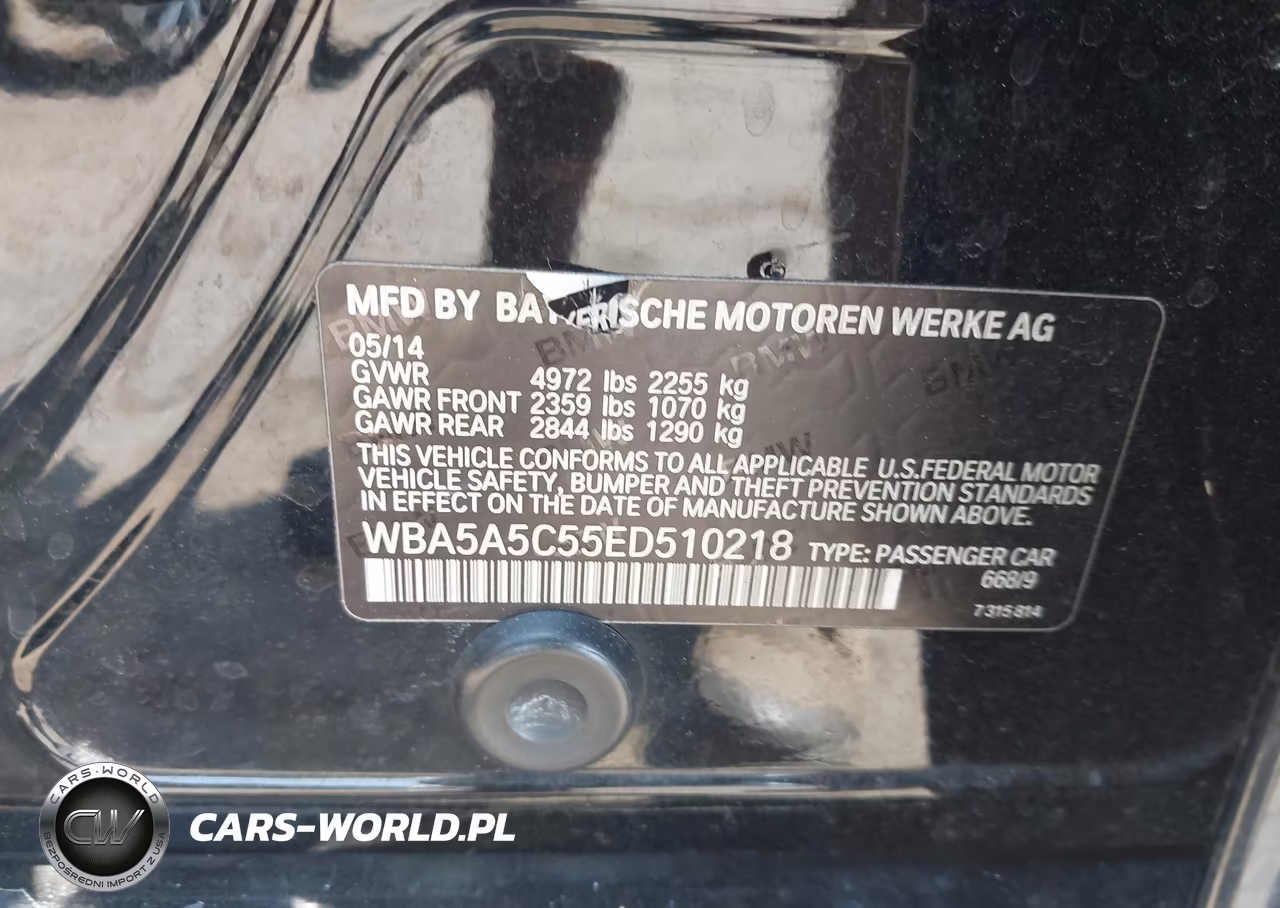 2014 BMW 528I VIN:WBA5A5C55ED510218 - 9