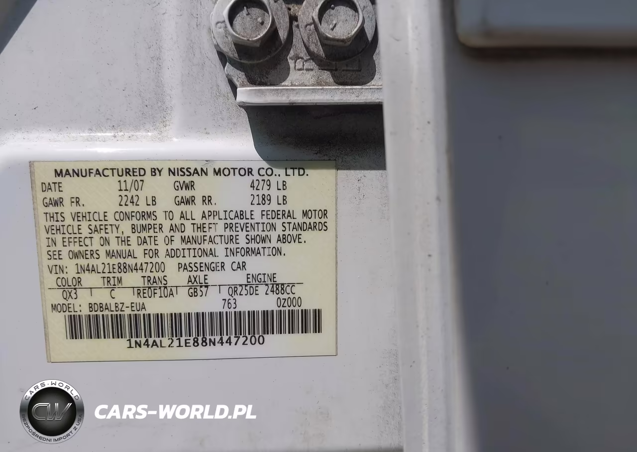2008 Nissan Altima 2.5 S VIN:1N4AL21E88N447200 - 9