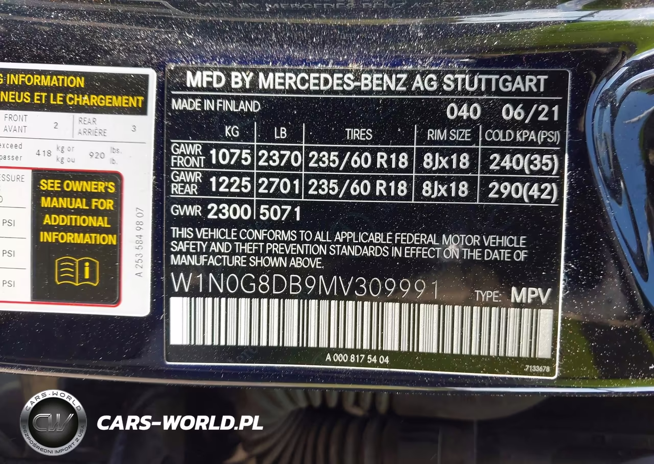 2021 Mercedes-Benz Glc 300 Suv VIN:W1N0G8DB9MV309991 - 9
