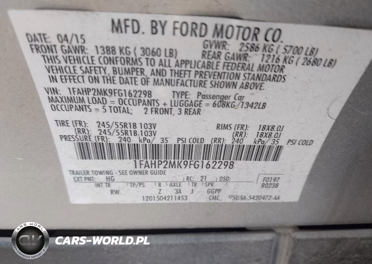 2015 Ford Police Interceptor VIN:1FAHP2MK9FG162298 - 9