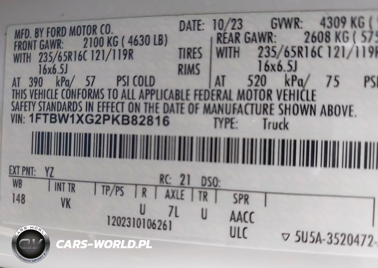 2023 Ford Transit-350 VIN:1FTBW1XG2PKB82816 - 8