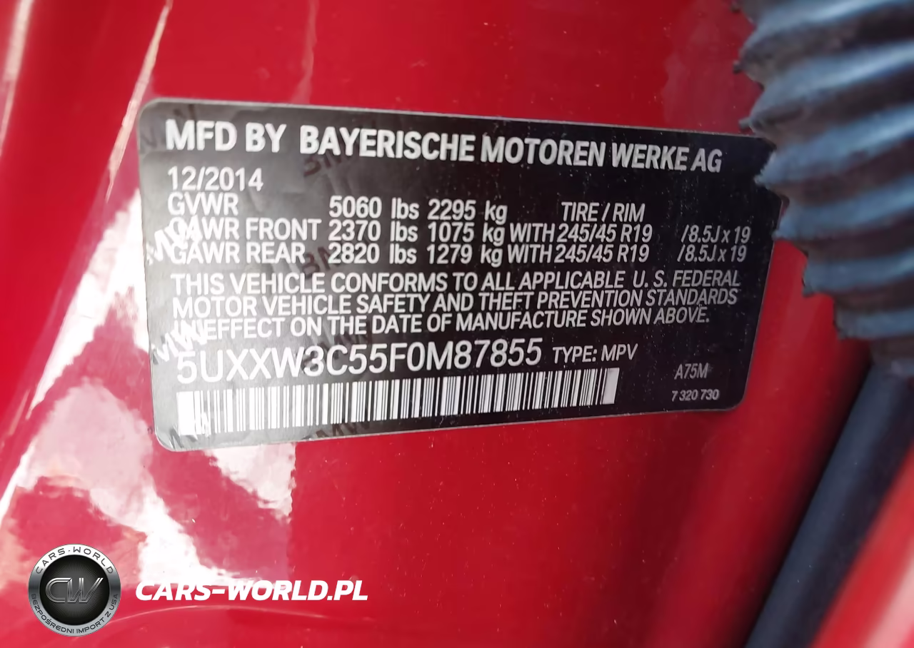 2015 BMW X4 xDrive28I VIN:5UXXW3C55F0M87855 - 9
