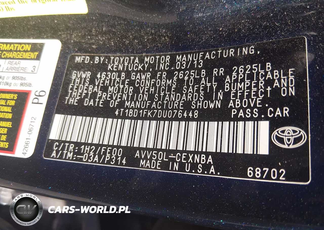 2013 Toyota Camry Hybrid Le VIN:4T1BD1FK7DU076448 - 9