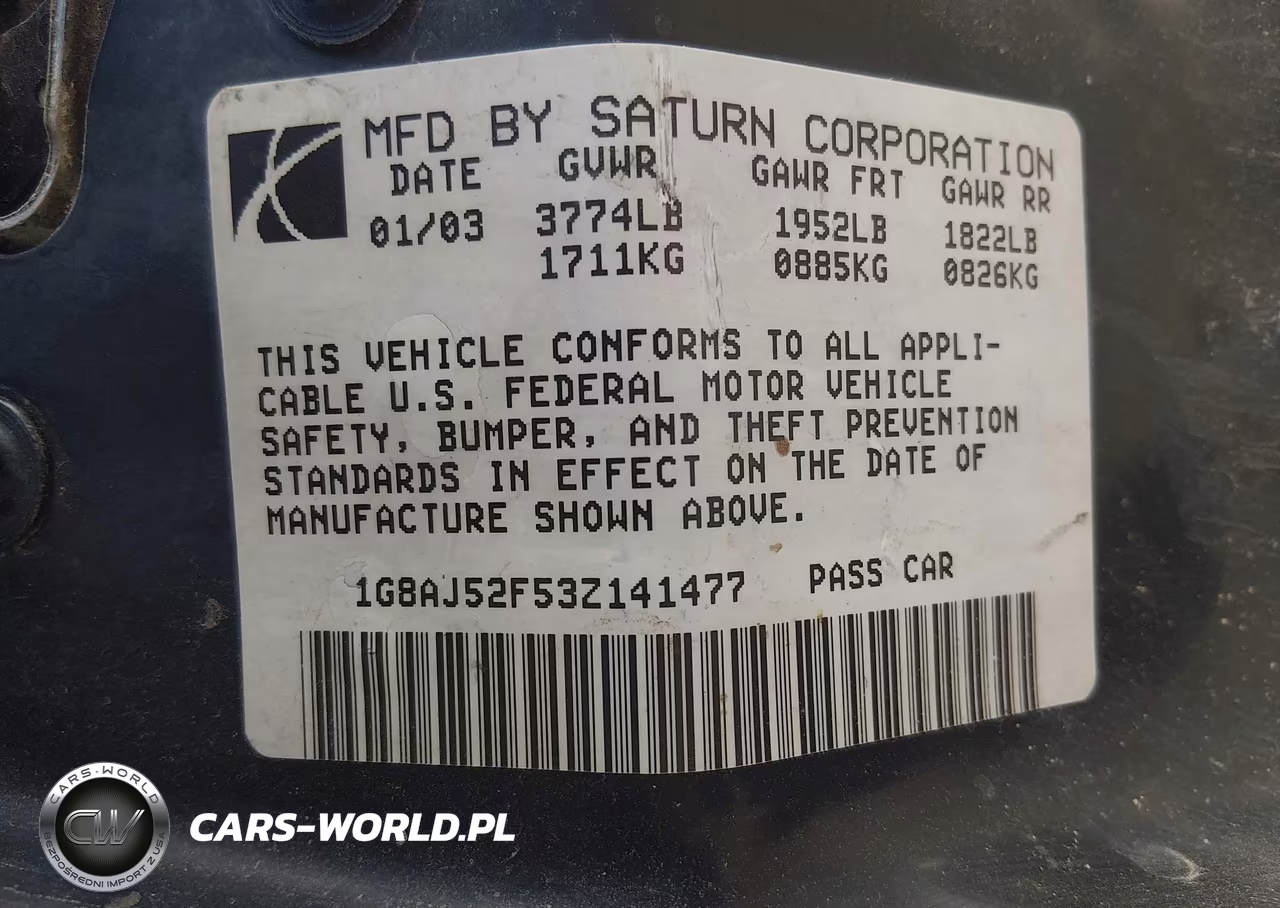 2003 Saturn Ion 2 VIN:1G8AJ52F53Z141477 - 9