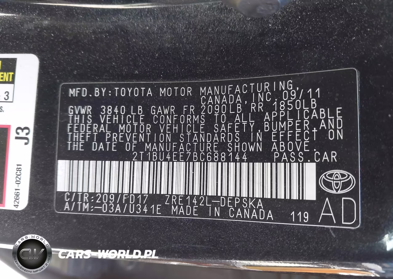 2011 Toyota Corolla S VIN:2T1BU4EE7BC688144 - 9
