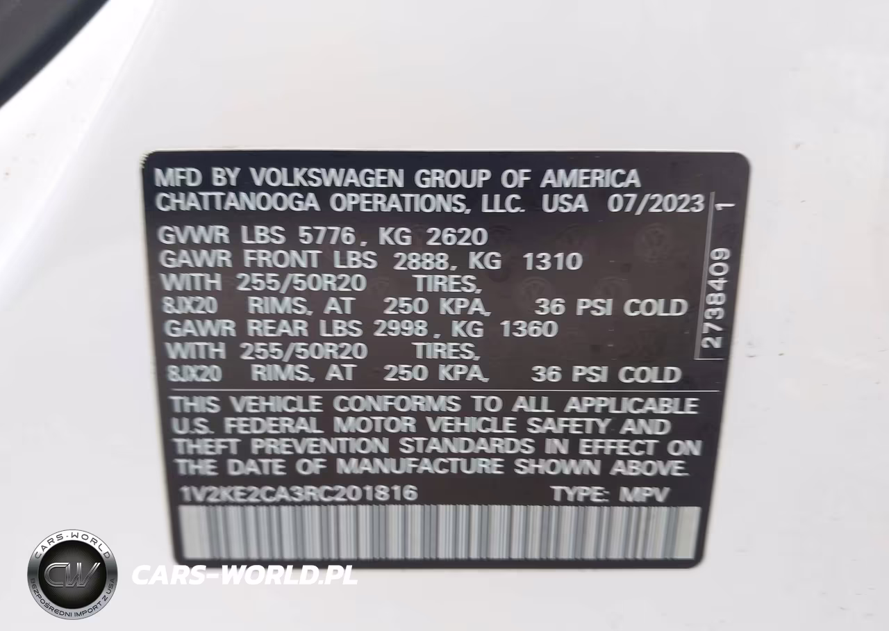 2024 Volkswagen Atlas Cross Sport 2.0T Se W-Technology VIN:1V2KE2CA3RC201816 - 9