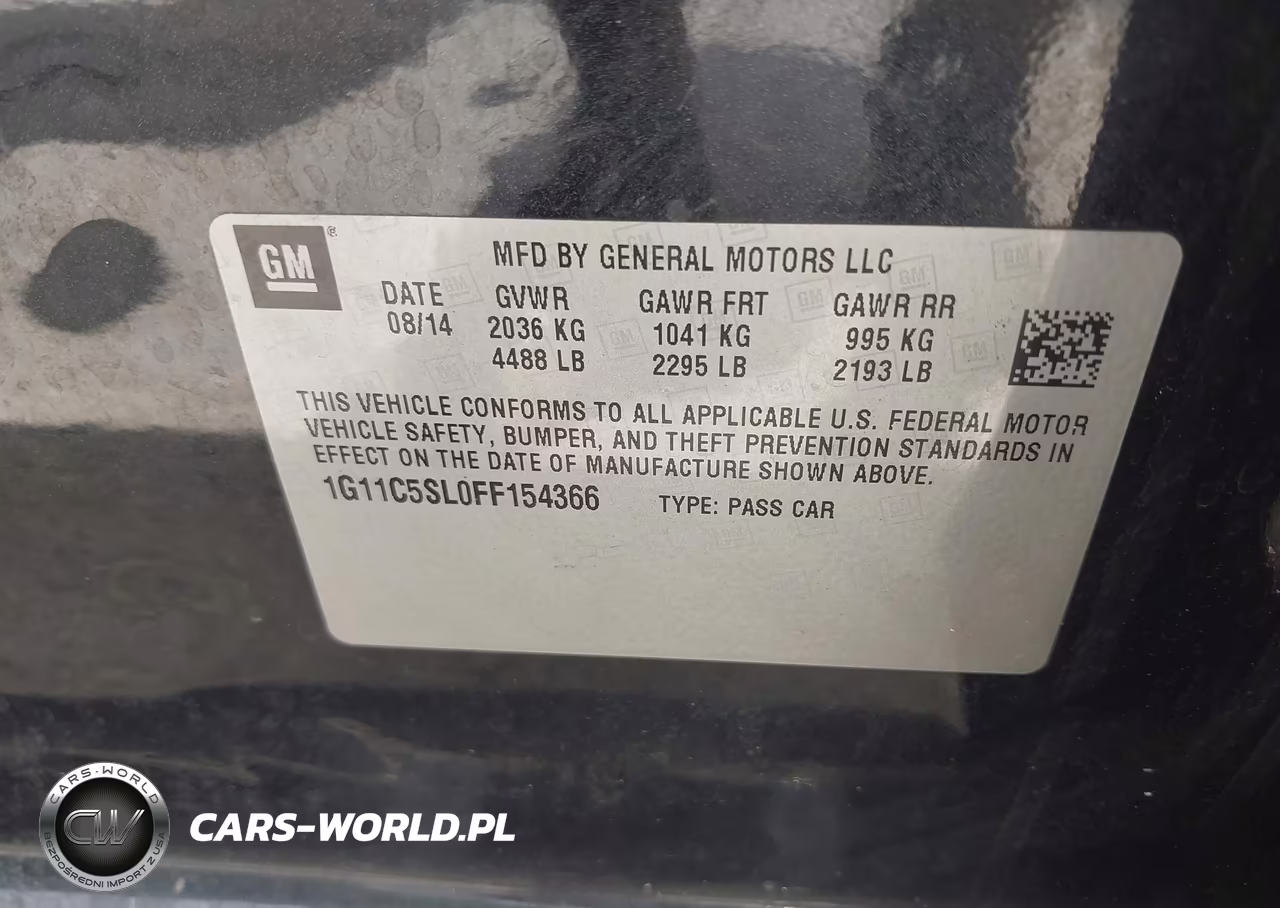 2015 Chevrolet Malibu 1Lt VIN:1G11C5SL0FF154366 - 9