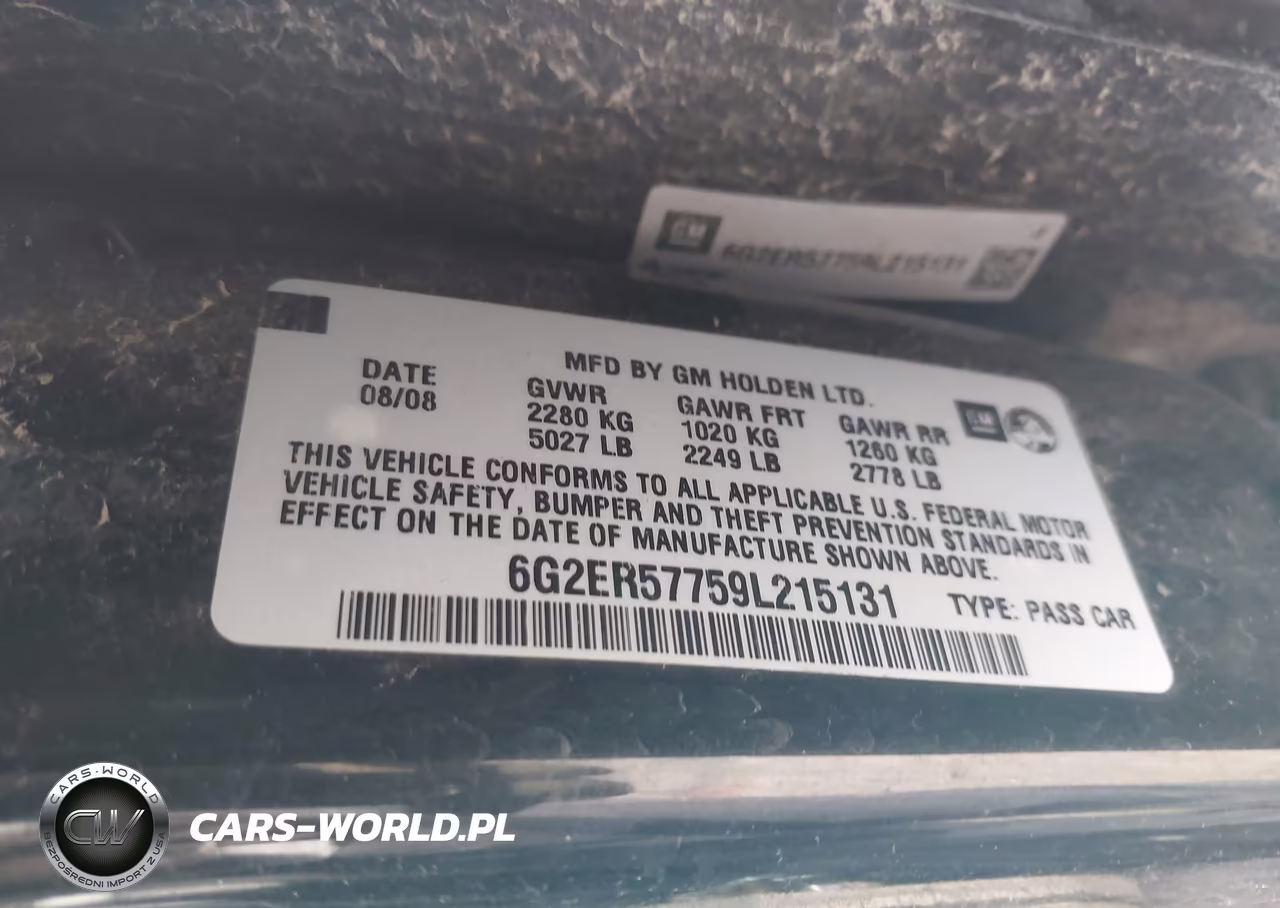 2009 Pontiac G8 VIN:6G2ER57759L215131 - 9