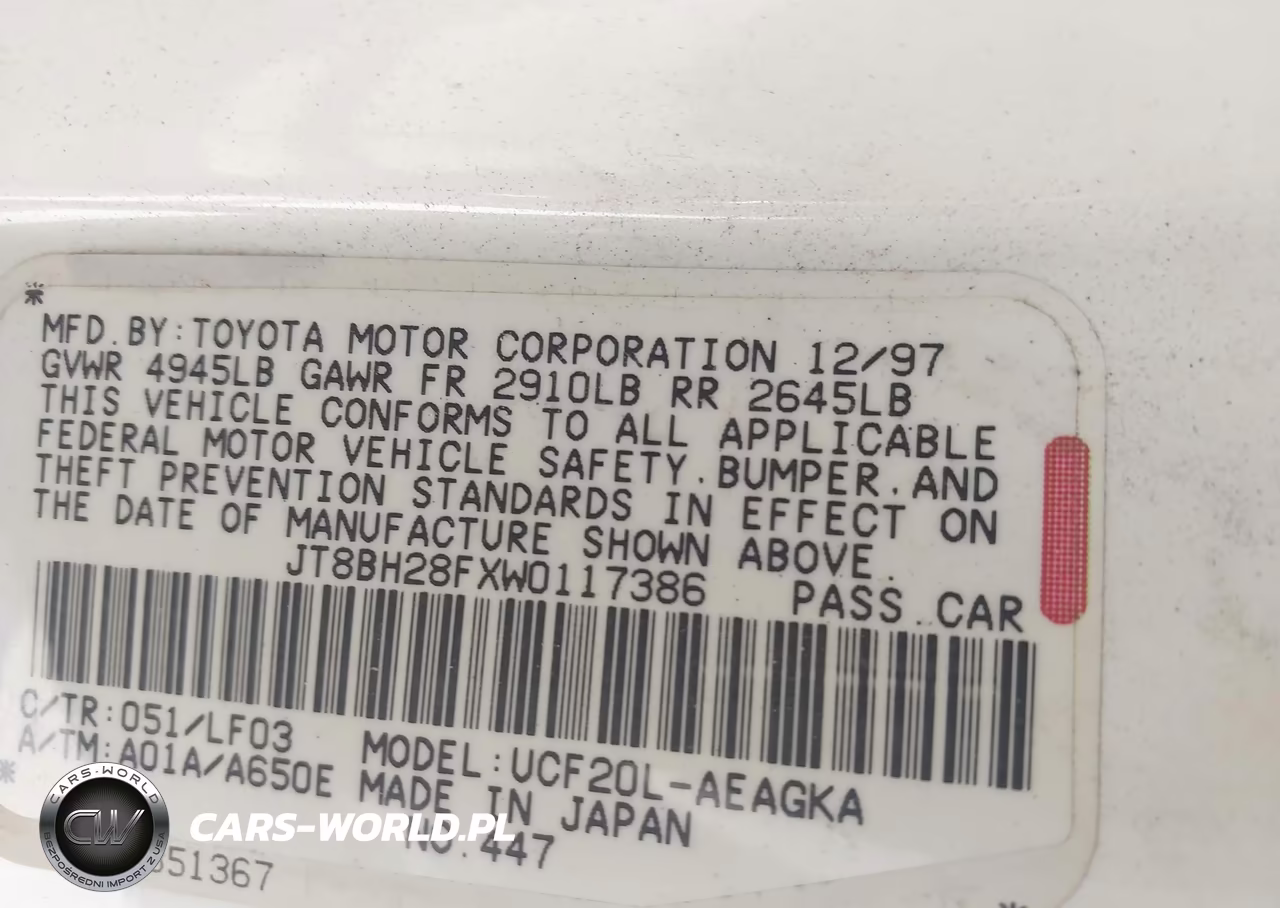 1998 Lexus Ls 400 VIN:JT8BH28FXW0117386 - 9
