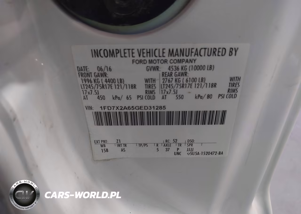 2016 Ford F-250 Xl VIN:1FD7X2A65GED31285 - 9