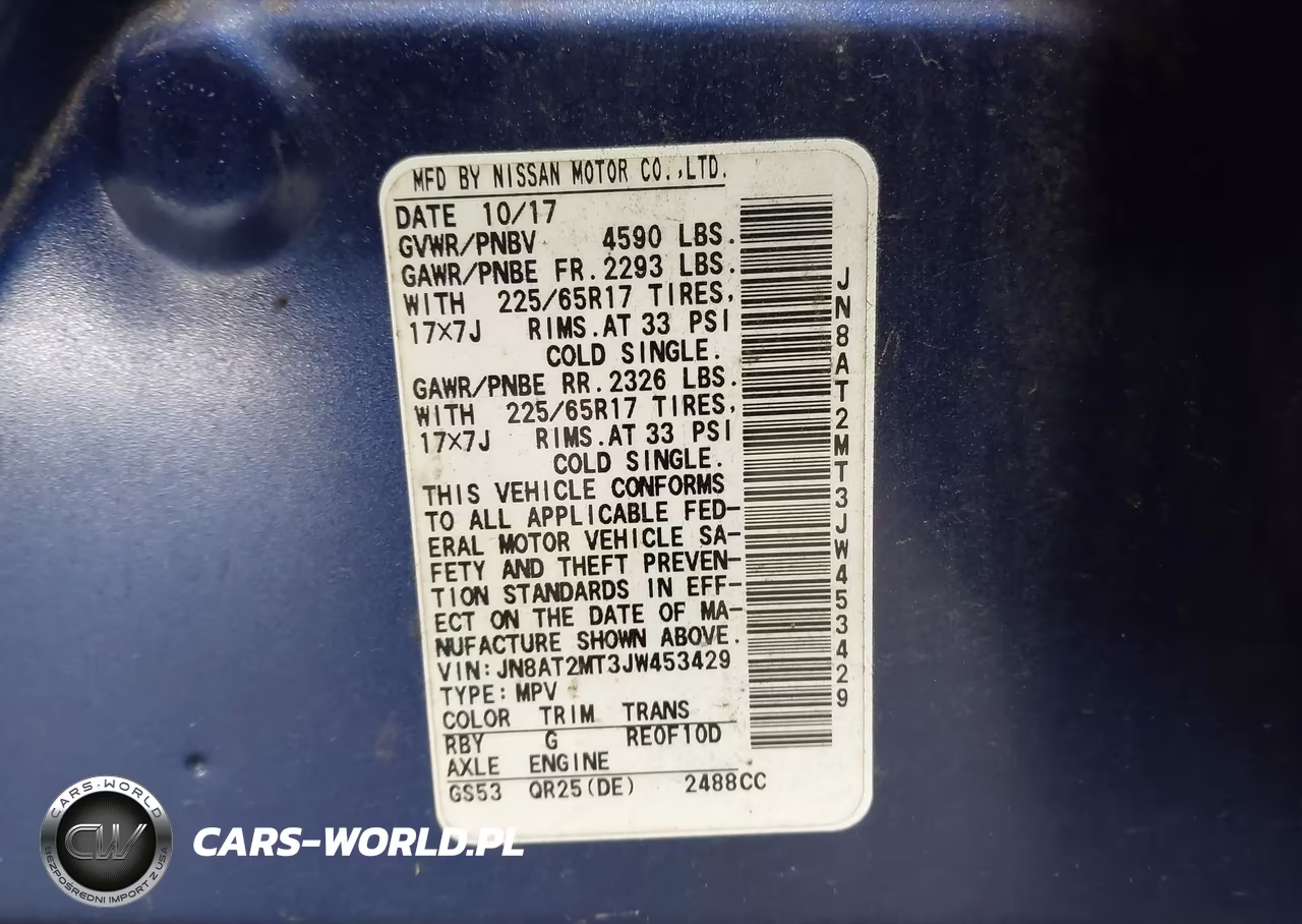 2018 Nissan Rogue Sv VIN:JN8AT2MT3JW453429 - 9