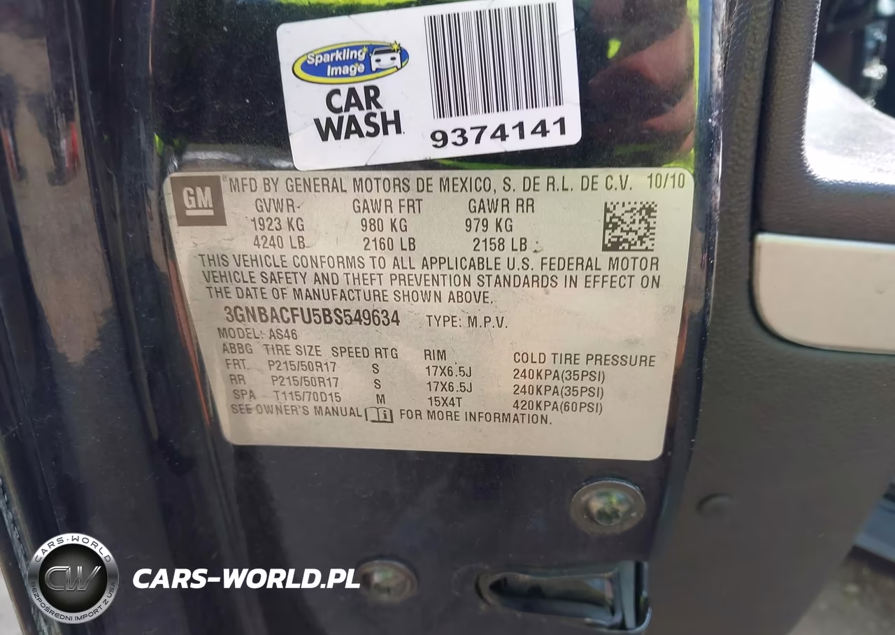 2011 Chevrolet Hhr Lt W-2Lt VIN:3GNBACFU5BS549634 - 9