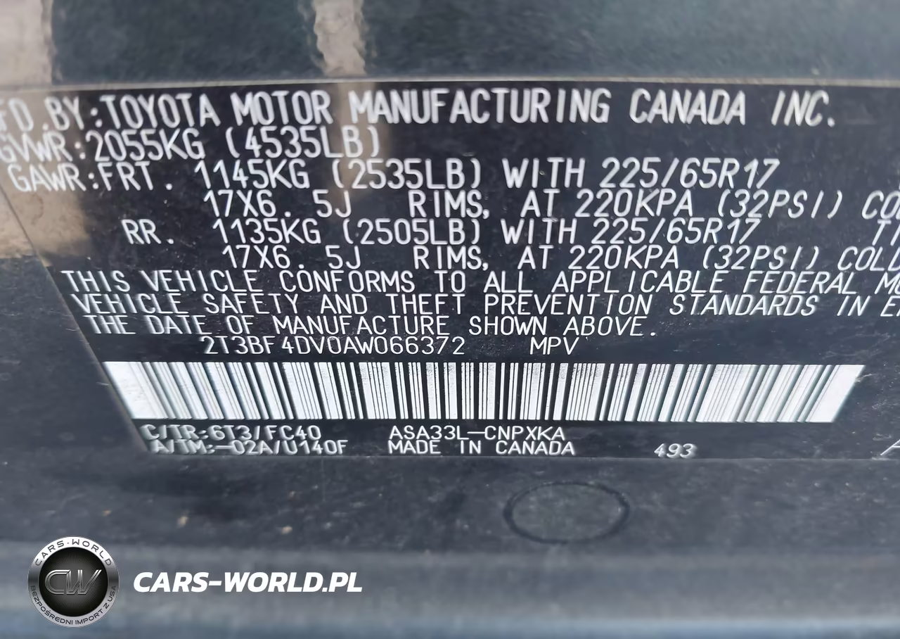 2010 Toyota Rav4 VIN:2T3BF4DV0AW066372 - 9
