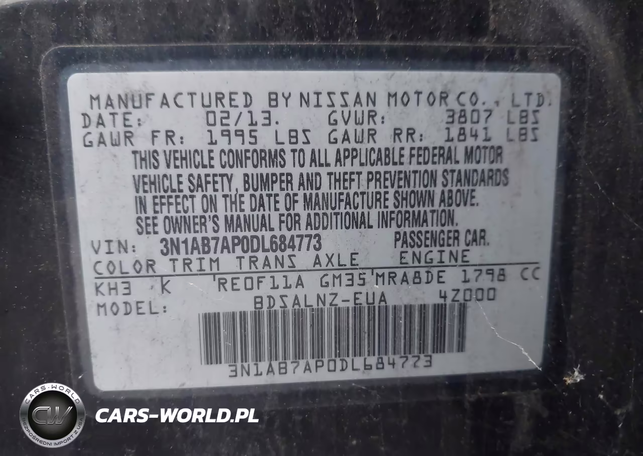 2013 Nissan Sentra Fe+ Sv VIN:3N1AB7AP0DL684773 - 9