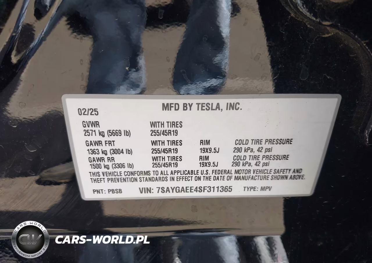 2025 Tesla Model Y Long Range Dual Motor All-Wheel Drive VIN:7SAYGAEE4SF311365 - 9