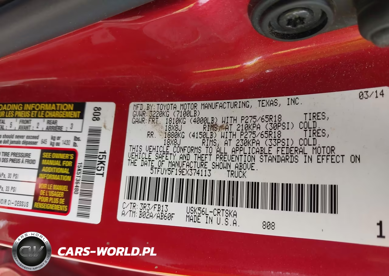 2014 Toyota Tundra Sr5 5.7L V8 VIN:5TFUY5F19EX374113 - 9
