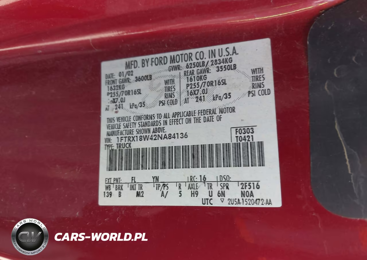 2002 Ford F-150 Lariat-Xl-Xlt VIN:1FTRX18W42NA84136 - 9