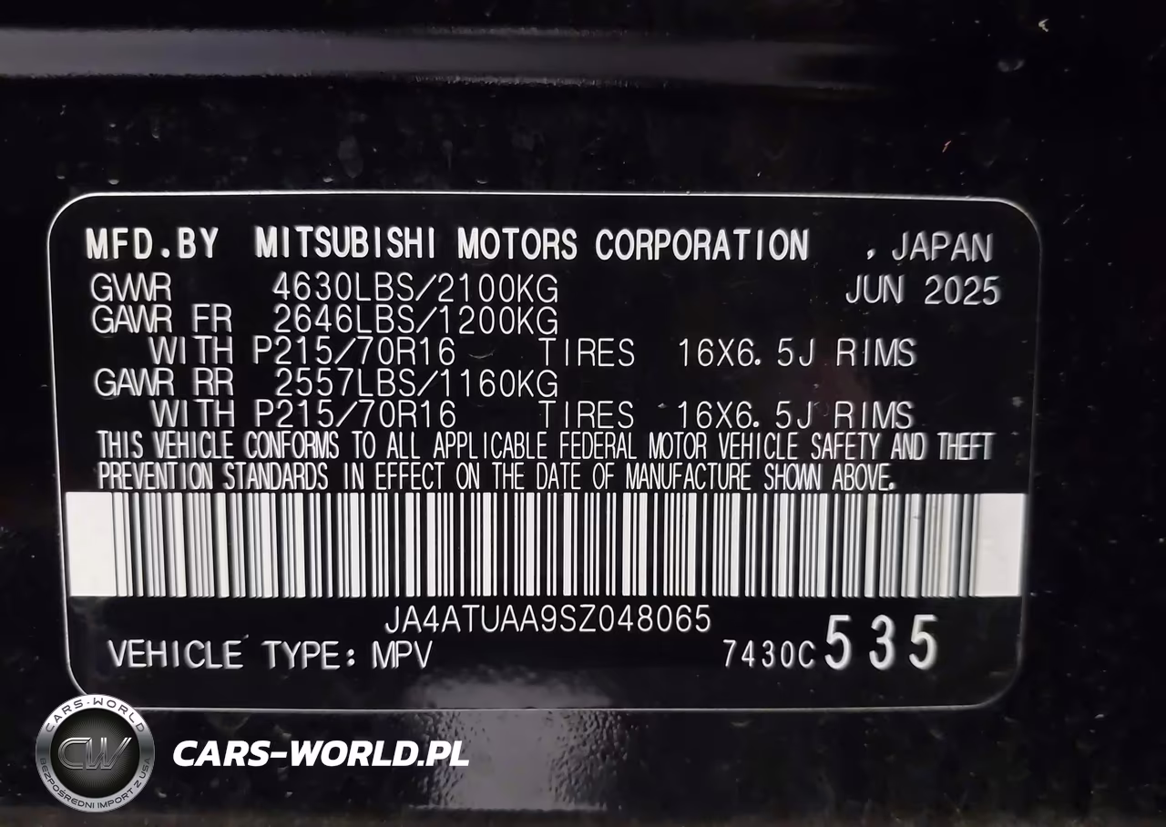2025 Mitsubishi Eclipse Cross Es S-Awc VIN:JA4ATUAA9SZ048065 - 9