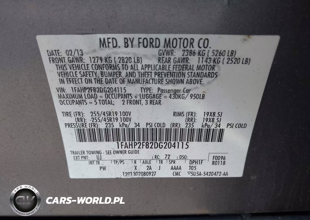 2013 Ford Taurus Limited VIN:1FAHP2F82DG204115 - 9