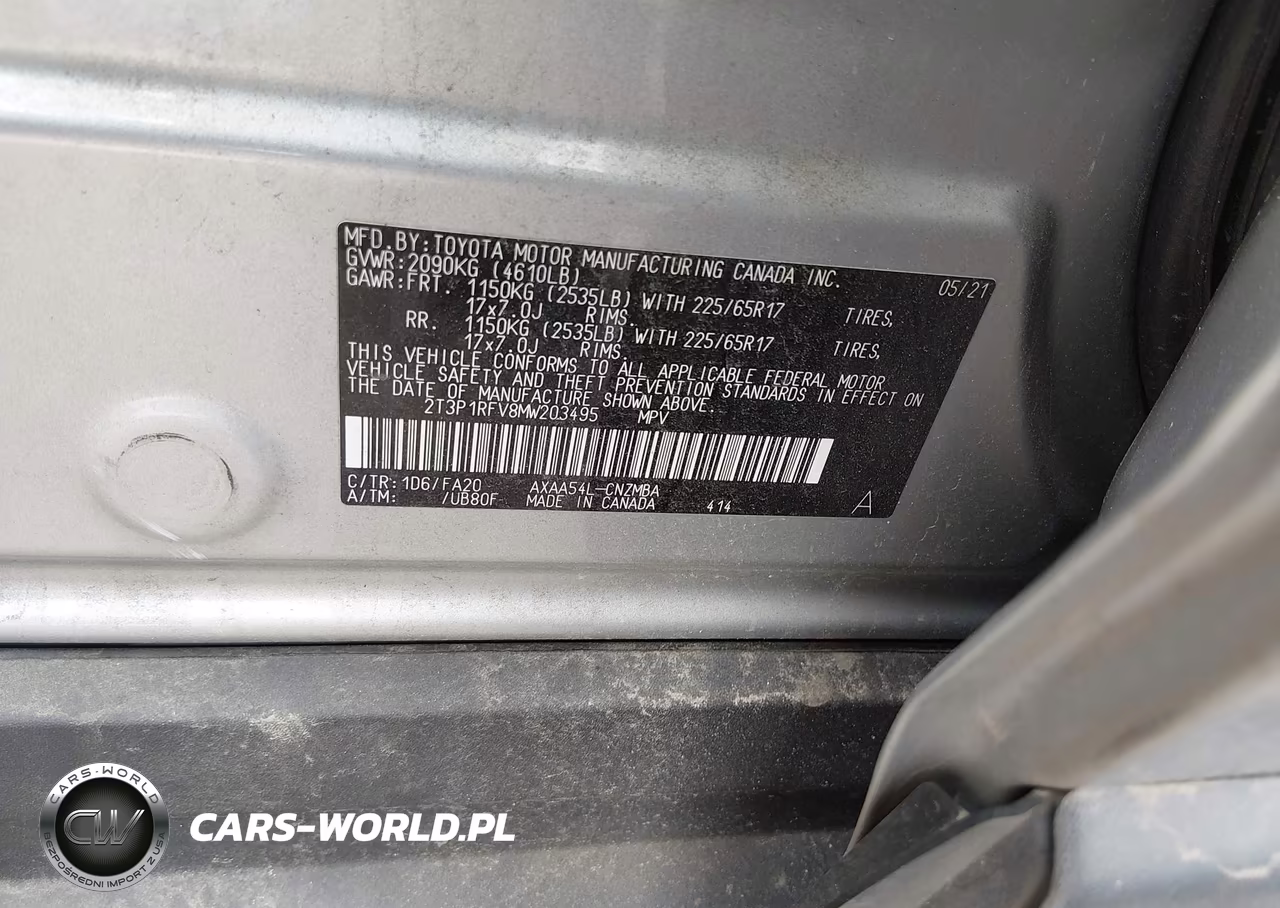 2021 Toyota Rav4 Xle VIN:2T3P1RFV8MW203495 - 9