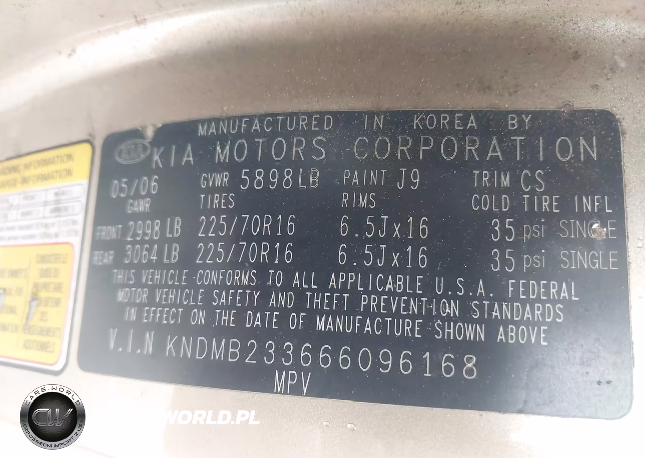 2006 Kia Sedona Ex-Lx VIN:KNDMB233666096168 - 9