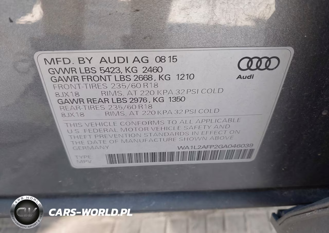 2016 Audi Q5 2.0T Premium VIN:WA1L2AFP2GA046039 - 9