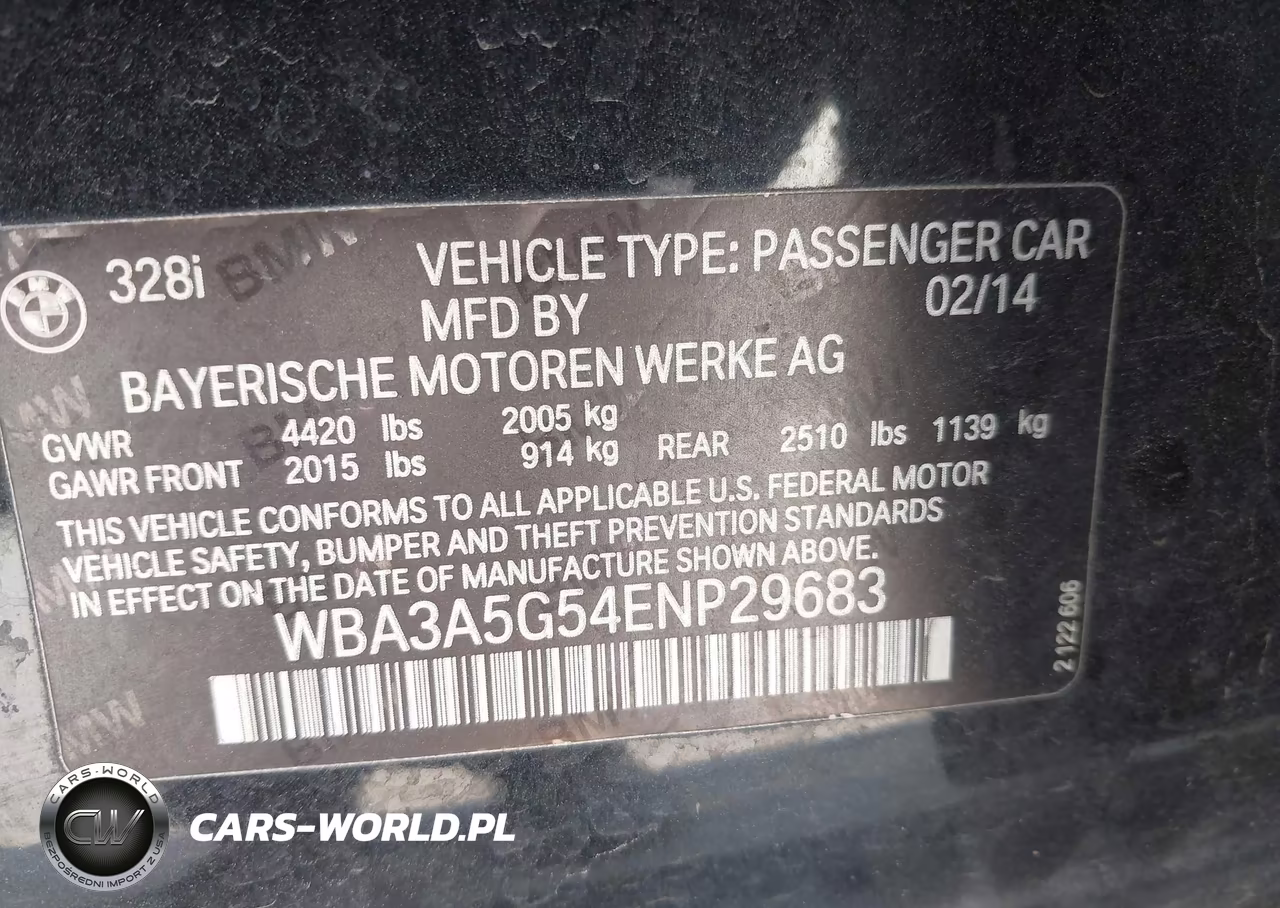 2014 BMW 328I VIN:WBA3A5G54ENP29683 - 9