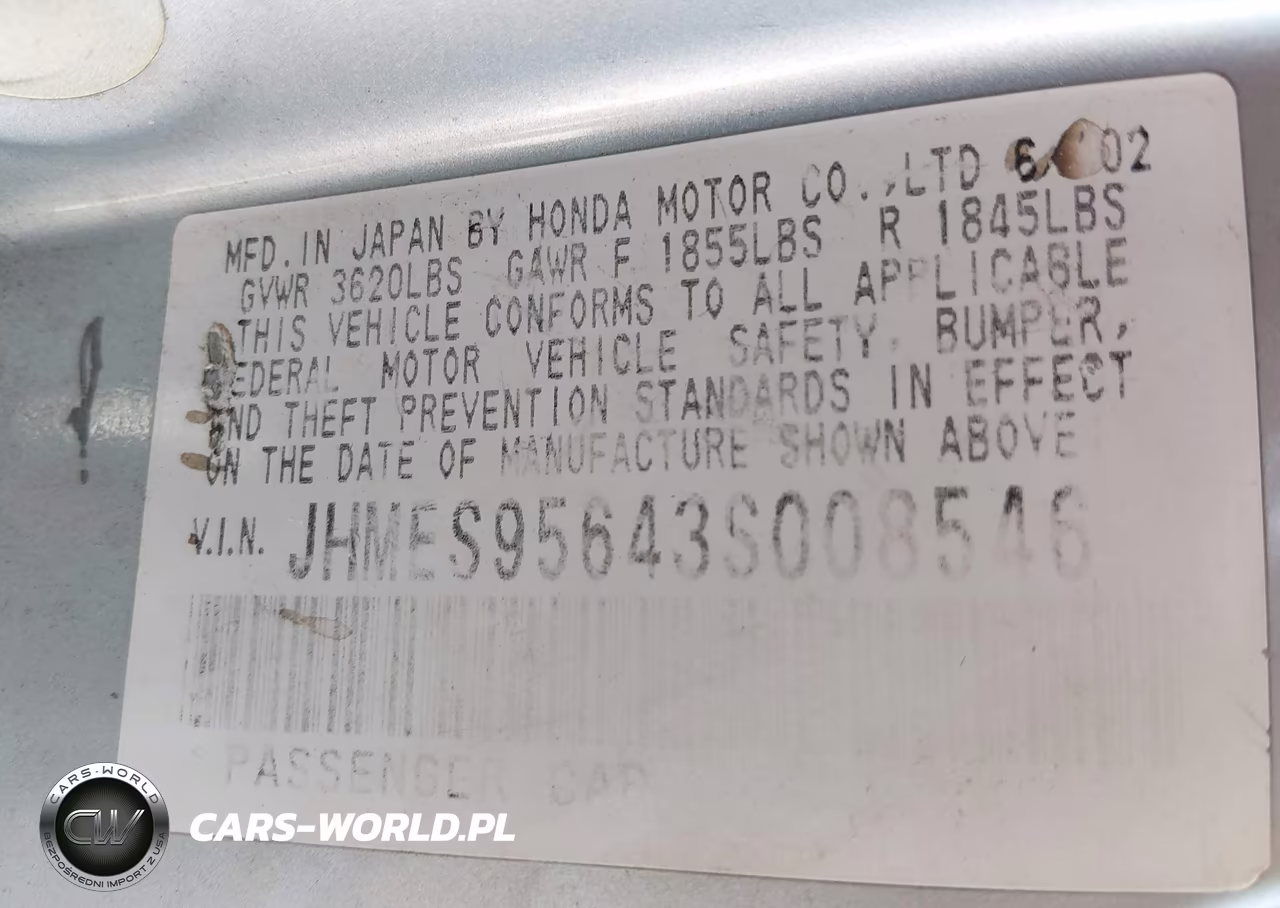 2003 Honda Civic Hybrid VIN:JHMES95643S008546 - 9