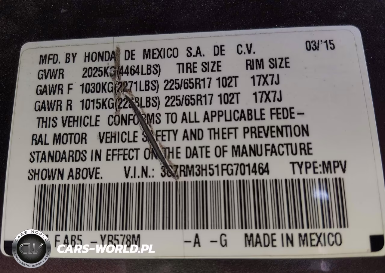2015 Honda Cr-V Ex VIN:3CZRM3H51FG701464 - 9