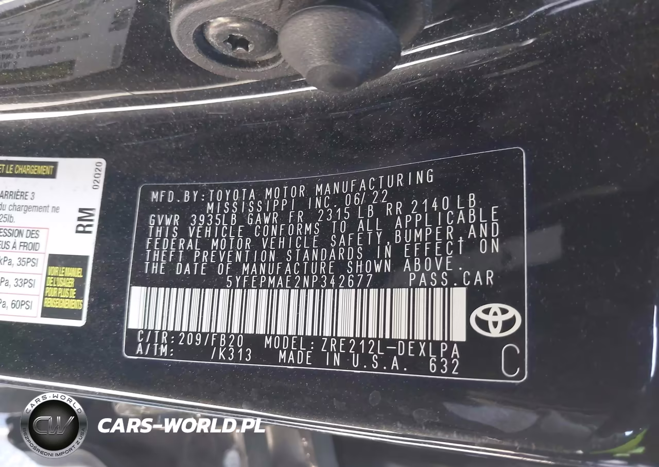 2022 Toyota Corolla Le VIN:5YFEPMAE2NP342677 - 9