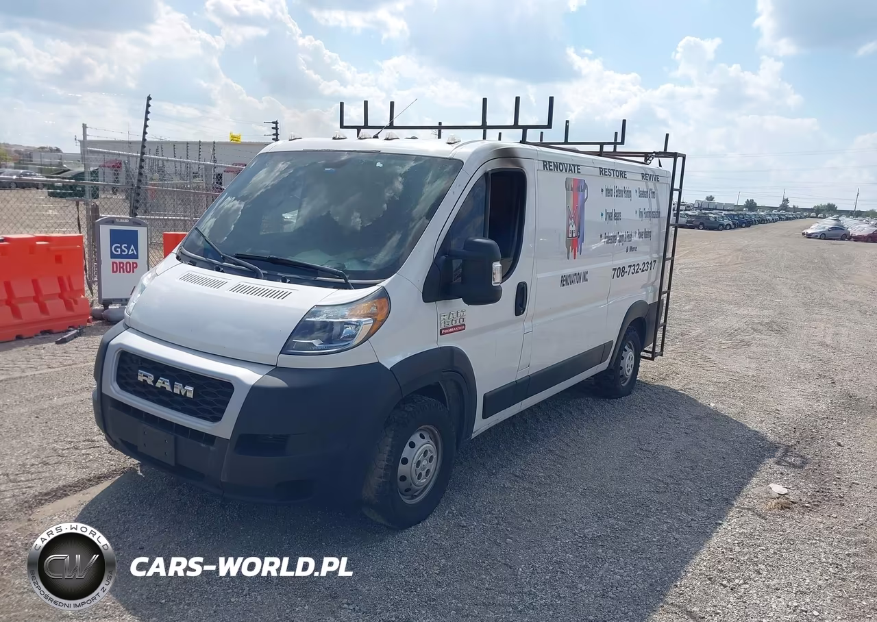 2019 Ram Promaster 1500 Low Roof 136 Wb VIN:3C6TRVAG1KE508183 - 2