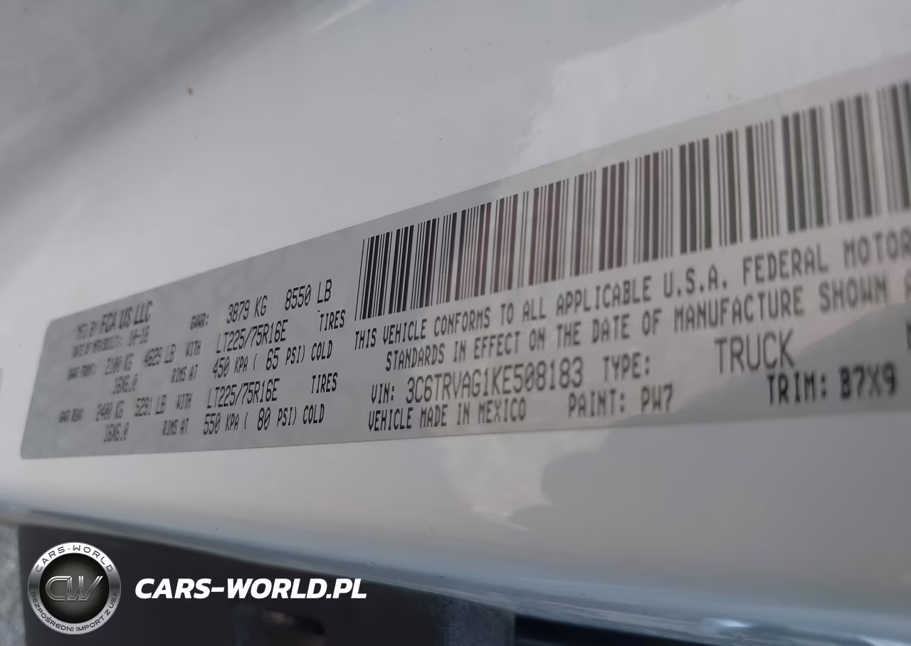 2019 Ram Promaster 1500 Low Roof 136 Wb VIN:3C6TRVAG1KE508183 - 9