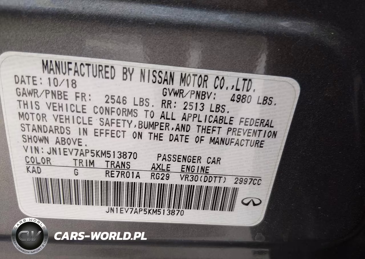 2019 Infiniti Q50 3.0T Luxe VIN:JN1EV7AP5KM513870 - 9