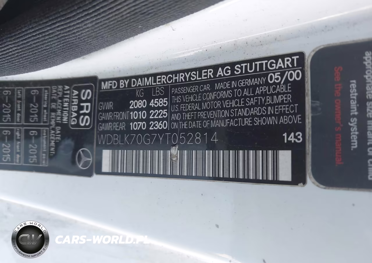 2000 Mercedes-Benz Clk 430 VIN:WDBLK70G7YT052814 - 9