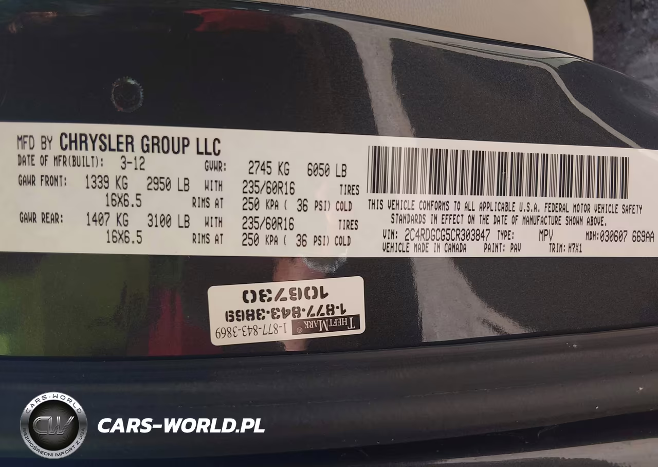 2012 Dodge Grand Caravan Sxt VIN:2C4RDGCG5CR303847 - 9