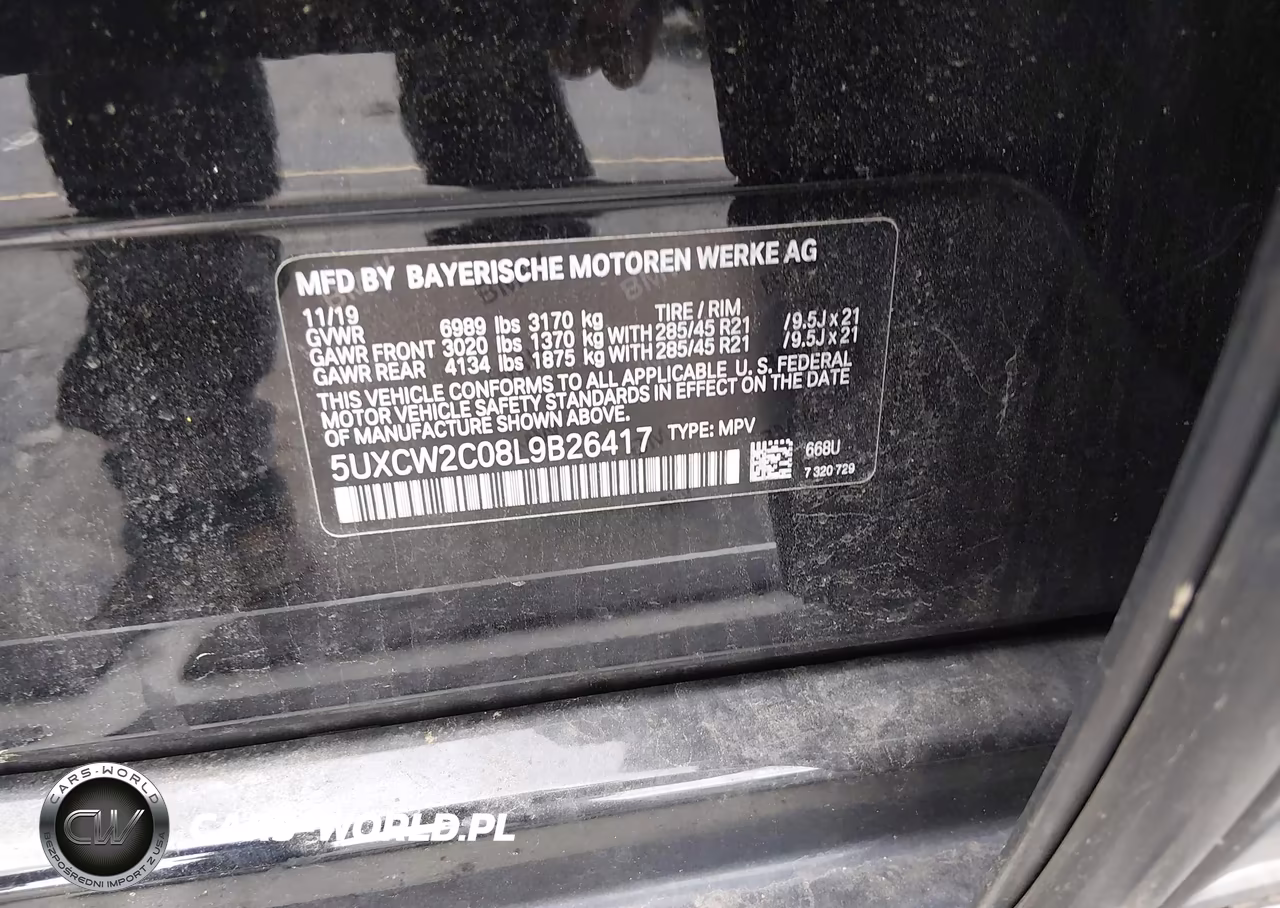 2020 BMW X7 xDrive40I VIN:5UXCW2C08L9B26417 - 9