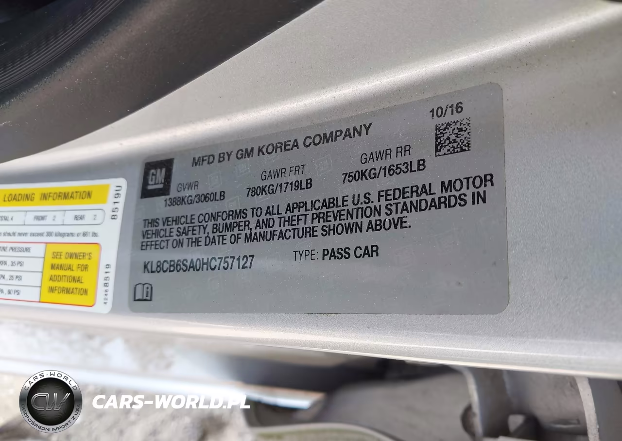 2017 Chevrolet Spark Ls Cvt VIN:KL8CB6SA0HC757127 - 9