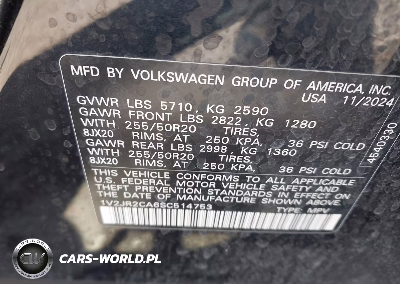 2025 Volkswagen Atlas 2.0T Se W-Technology VIN:1V2JR2CA6SC514753 - 9