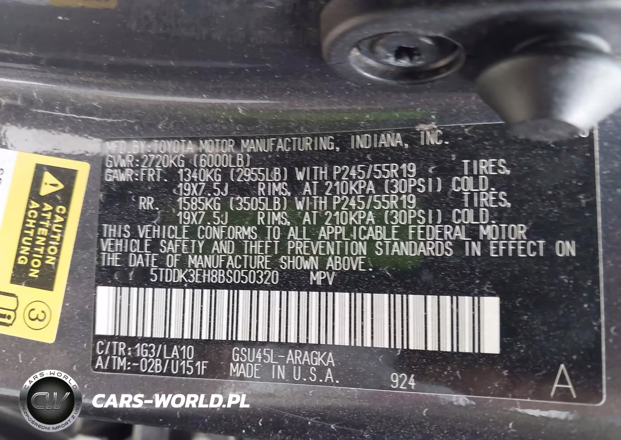 2011 Toyota Highlander Limited V6 VIN:5TDDK3EH8BS050320 - 9