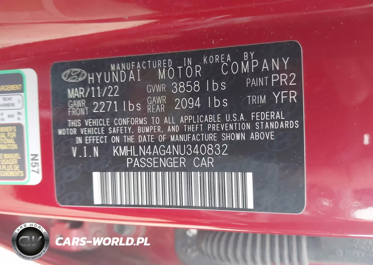 2022 Hyundai Elantra Sel VIN:KMHLN4AG4NU340832 - 9