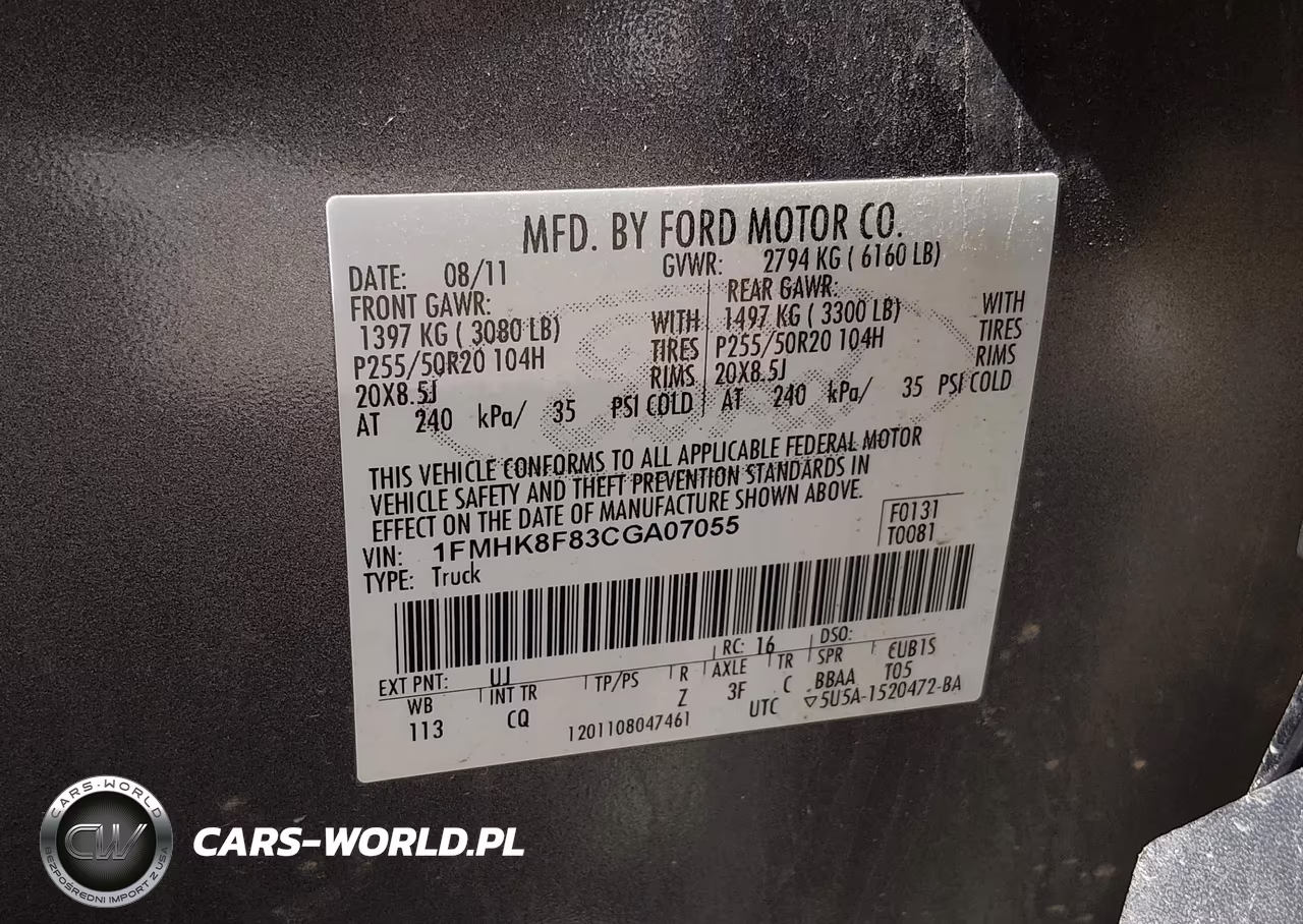 2012 Ford Explorer Limited VIN:1FMHK8F83CGA07055 - 9