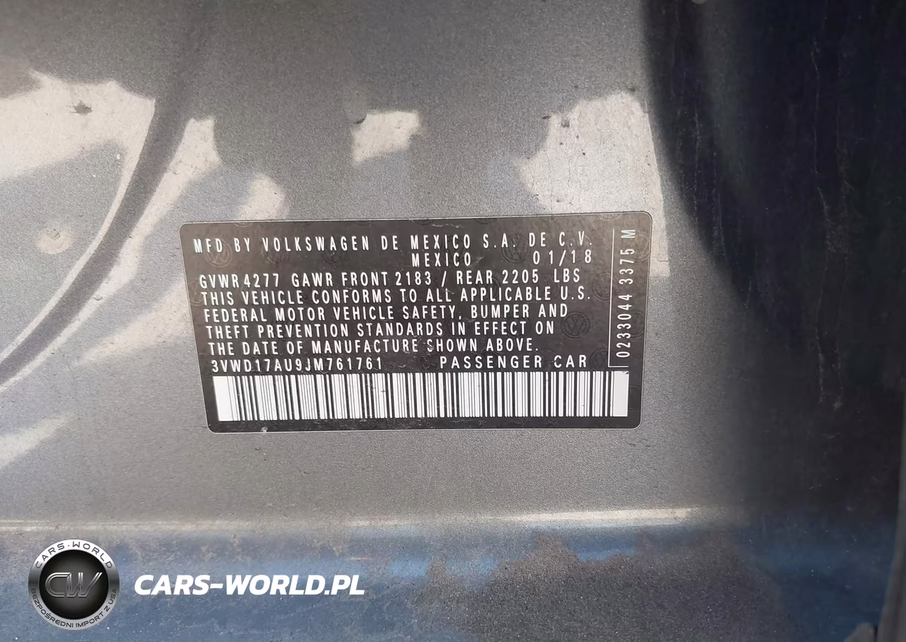 2018 Volkswagen Golf Sportwagen Tsi S-Tsi Se VIN:3VWD17AU9JM761761 - 9