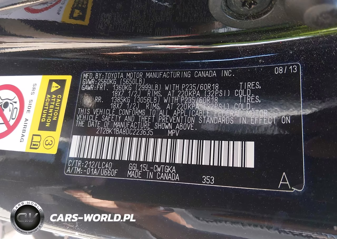 2013 Lexus Rx 350 VIN:2T2BK1BA8DC223635 - 9