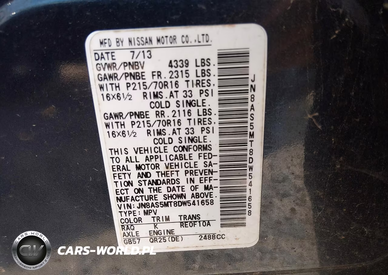 2013 Nissan Rogue S VIN:JN8AS5MT8DW541658 - 9