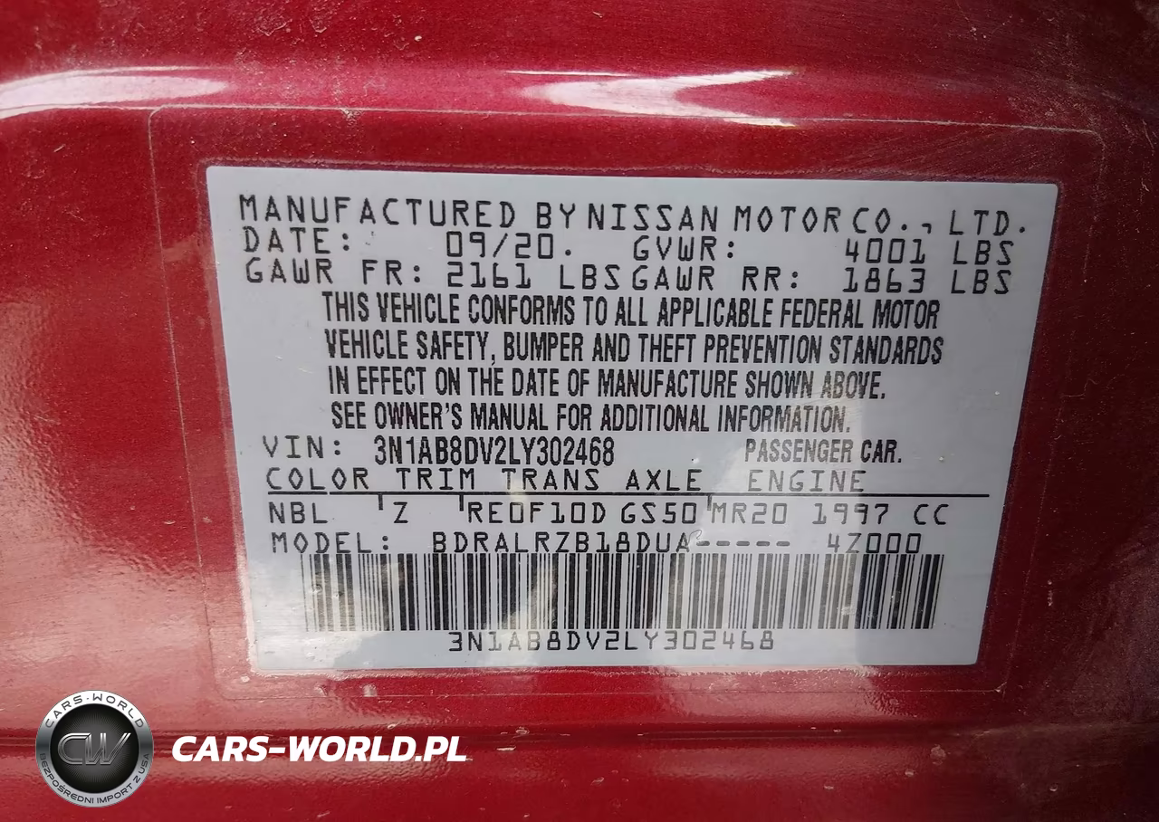 2020 Nissan Sentra Sr Xtronic Cvt VIN:3N1AB8DV2LY302468 - 9