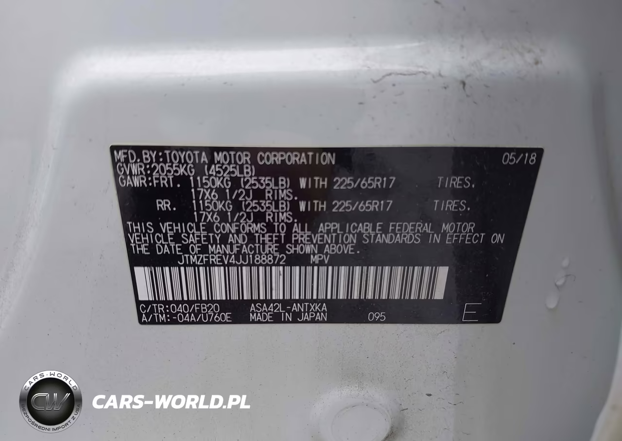 2018 Toyota Rav4 Le VIN:JTMZFREV4JJ188872 - 9